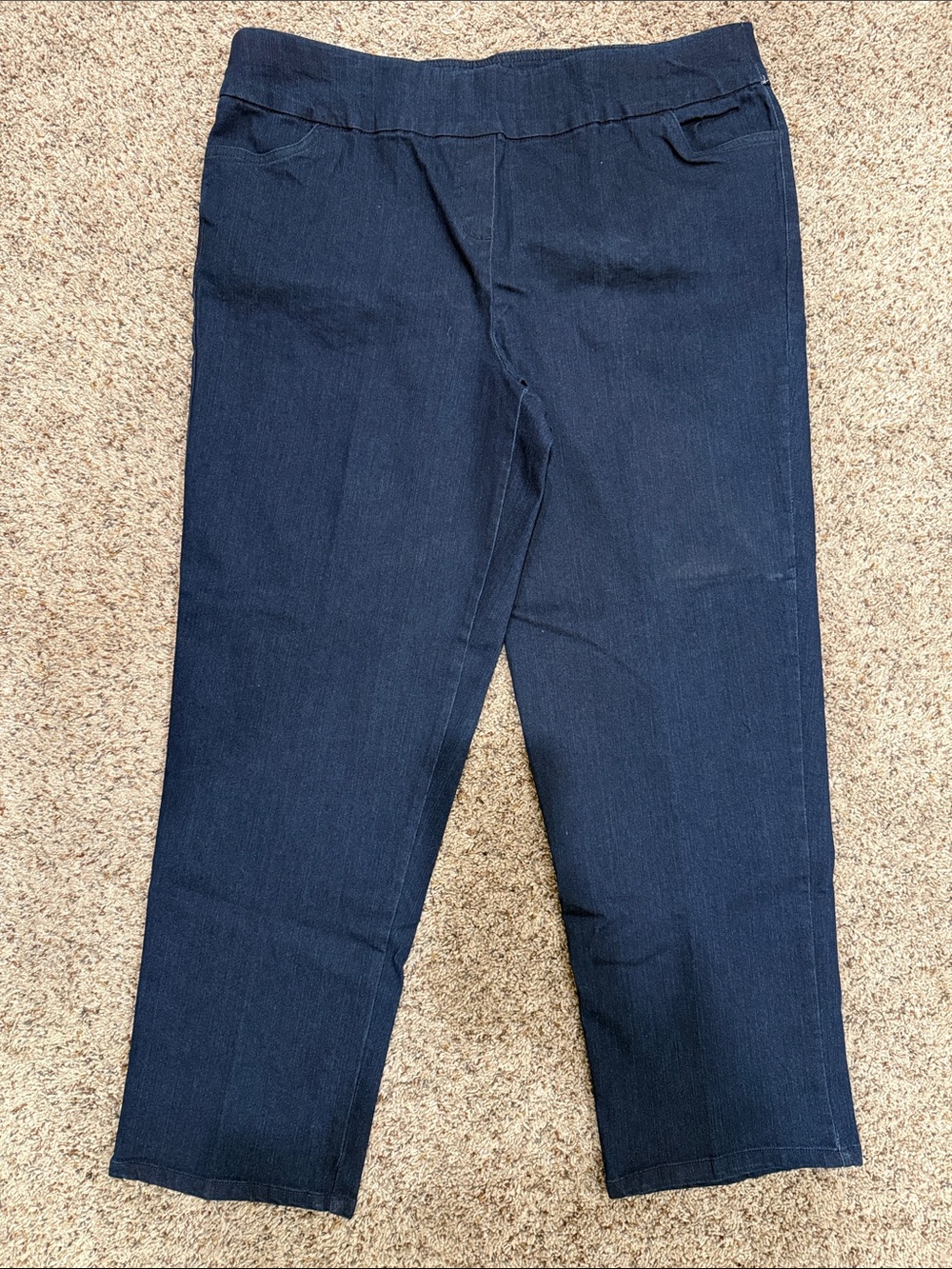 Alfred Dunner Navy Blue Stretch Trousers